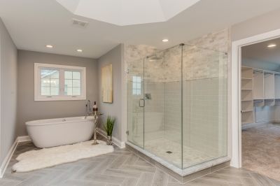 Compact Shower with Glass Doors